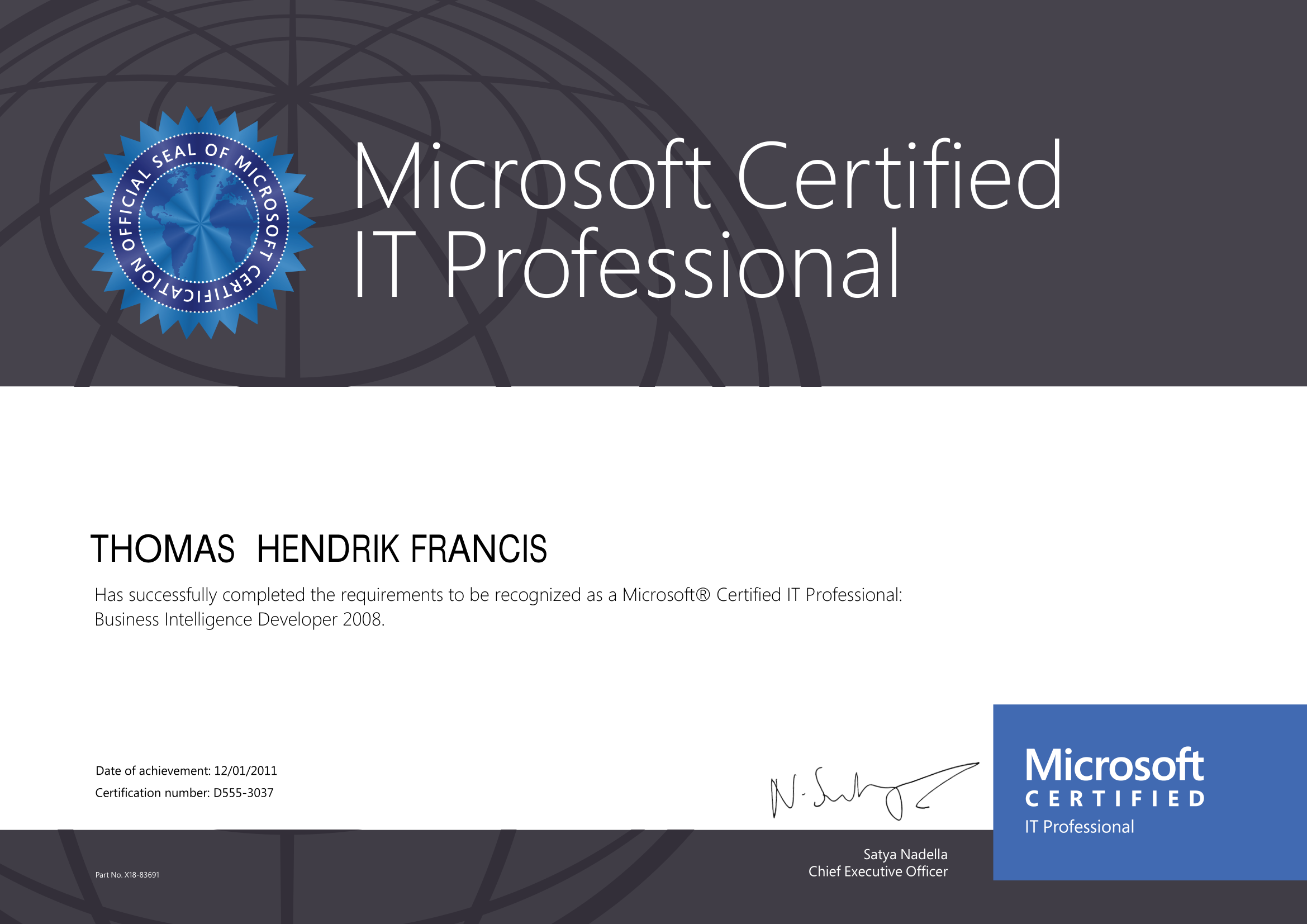Microsoft Certified IT Professional: Business Intelligence Developer 2008